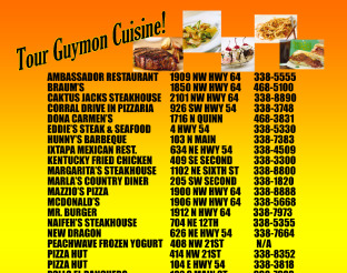 View Guymon Restaurant Flyer
